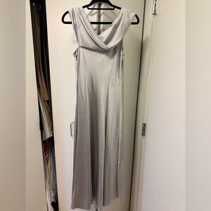 Ted Baker London Draped Neck Bias Cut Midi Dress